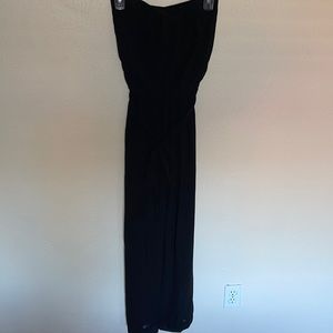 Black Strapless Sheer Jumpsuit